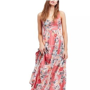 Free People v-neck floral maxi dress